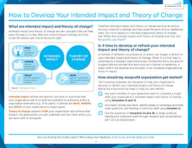 How to Develop Your Intended Impact and Theory of ChangeImage