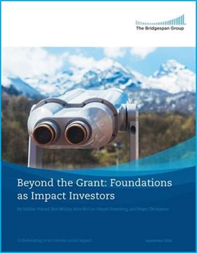 beyond the grant-foundations as impact investors cover page