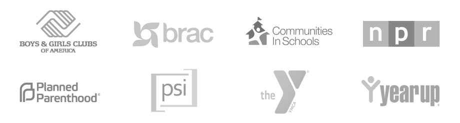 Nonprofit and NGO networks logo set