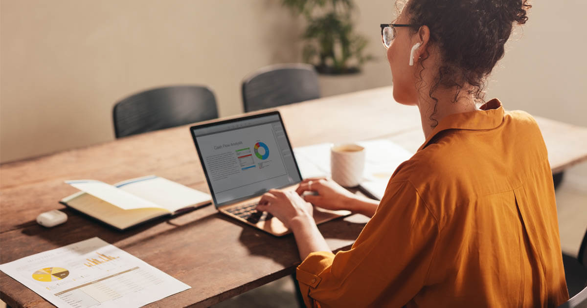 Woman at laptop