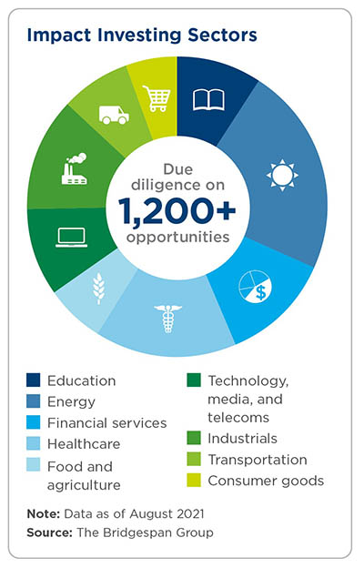 impact investing sectors analyzed