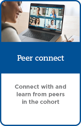 Connect with and learn from peers in the cohort