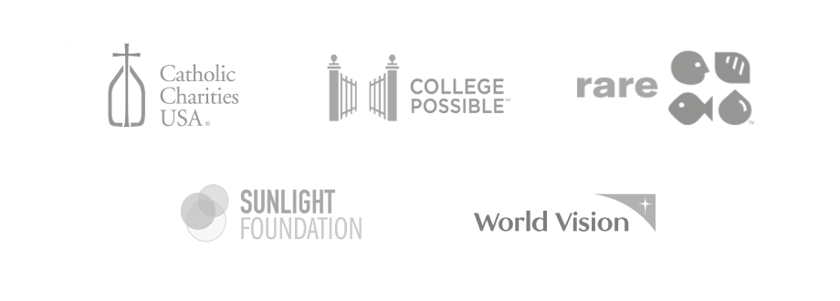 Nonprofit and NGOs funding strategy logo set