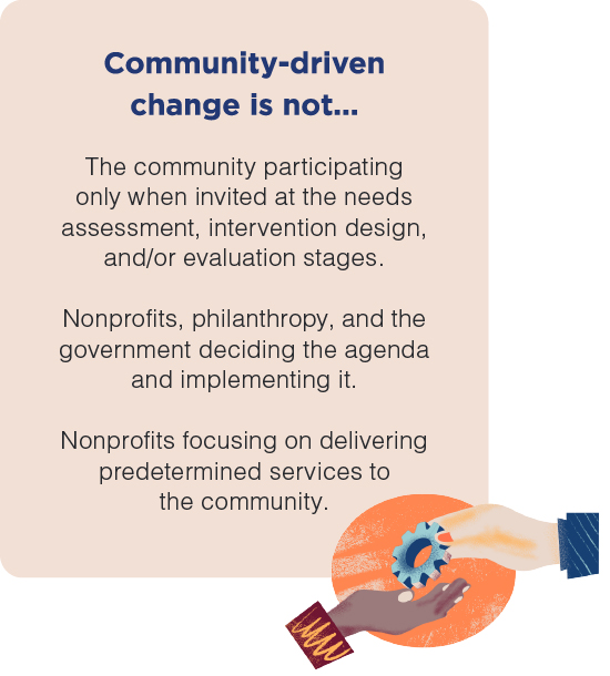 community-driven-change is not list of items