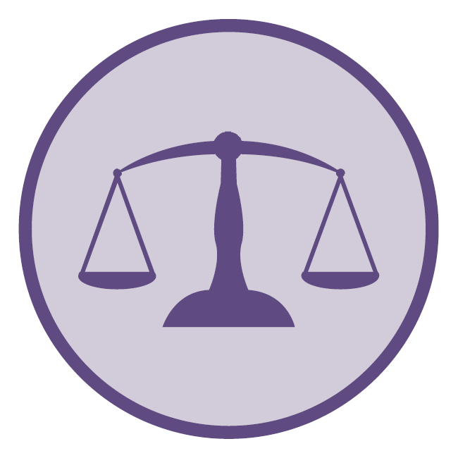 diversity, equity, inclusion scales icon