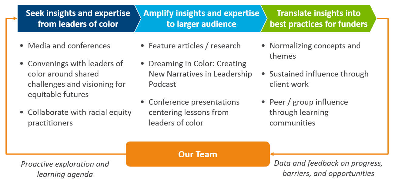 racial equity in philanthropy team process diagram