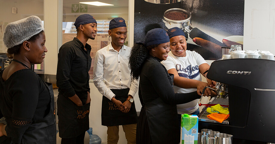 Ubuntu job training photo in commercial kitchen