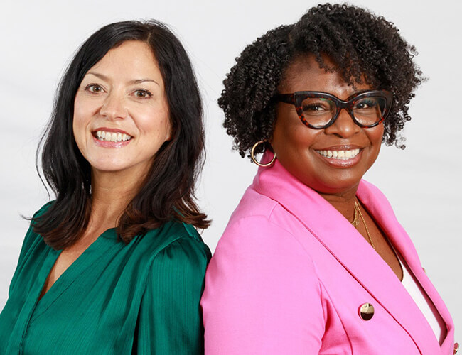 Nomsa Khalfani, PhD, Co-CEO/Chief Strategy and Equity Officer | Amy Moy Co-CEO/Chief External Affairs Officer