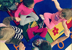 Students in Austin ISD participate in a greeting circle as part of SEL activities.