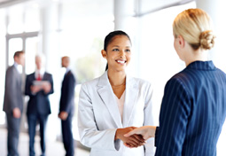 Business people shaking hands