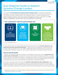 due-diligence guide systems change leaders